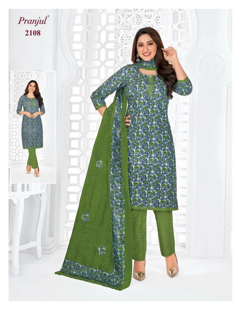 Priyanka Vol 21 By Pranjul Cotton Dress Material Catalog

